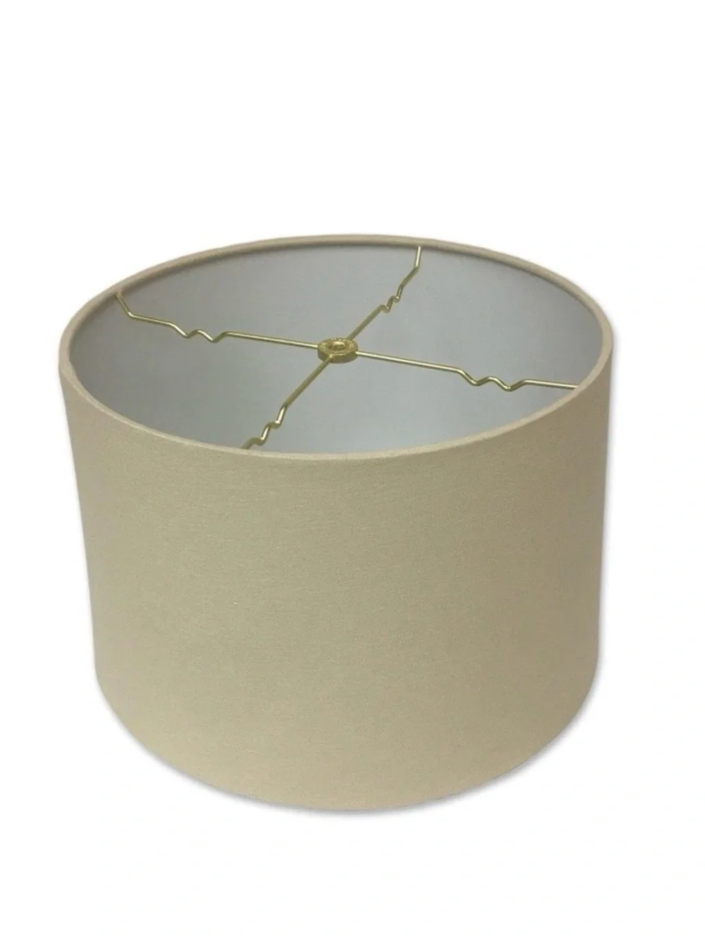 Shallow Drum Hardback Lampshade 13x14x9” LINEN BEIGE
